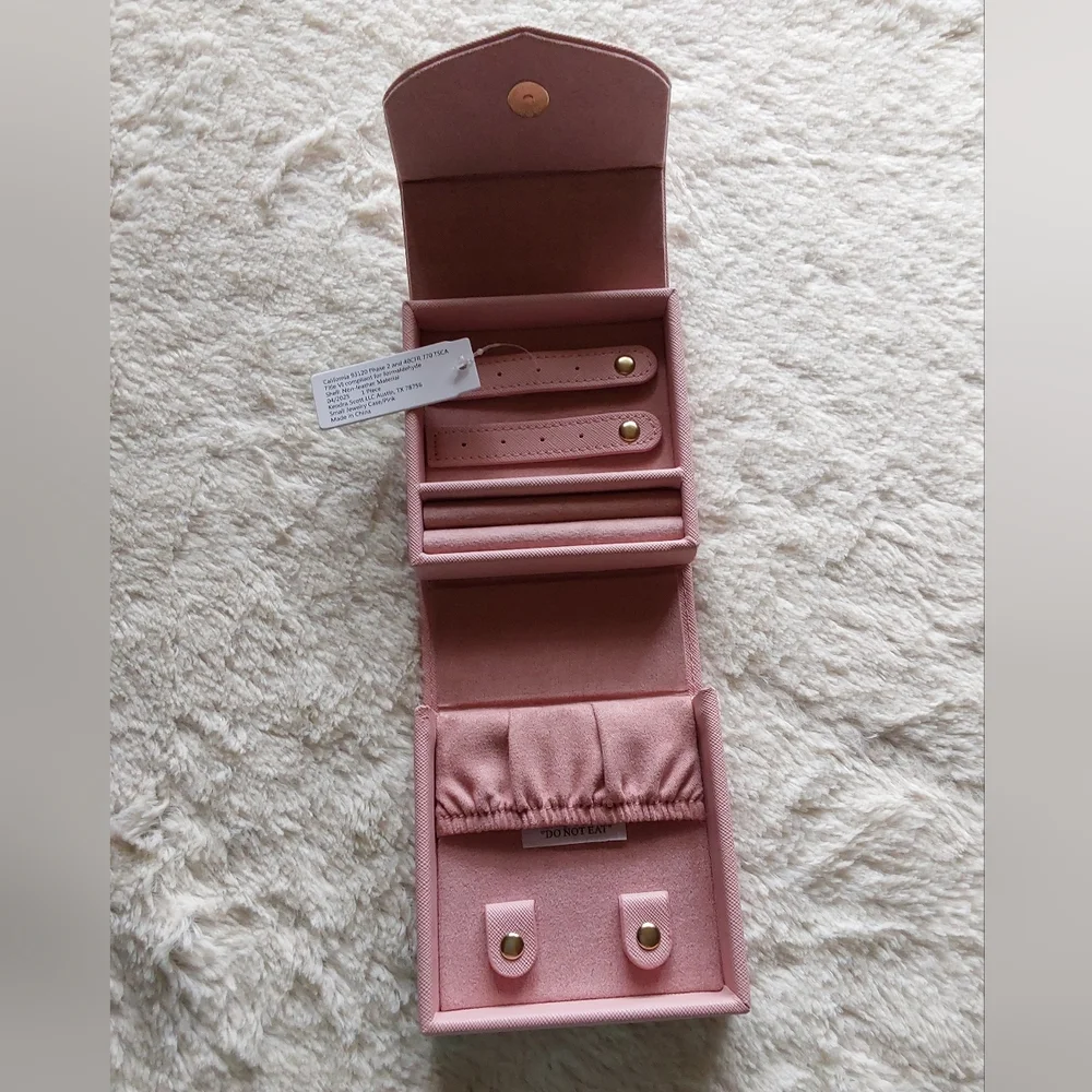 🌺 NWT Kendra Scott Blush Pink Jewelry Travel Case - Picture 2 of 10